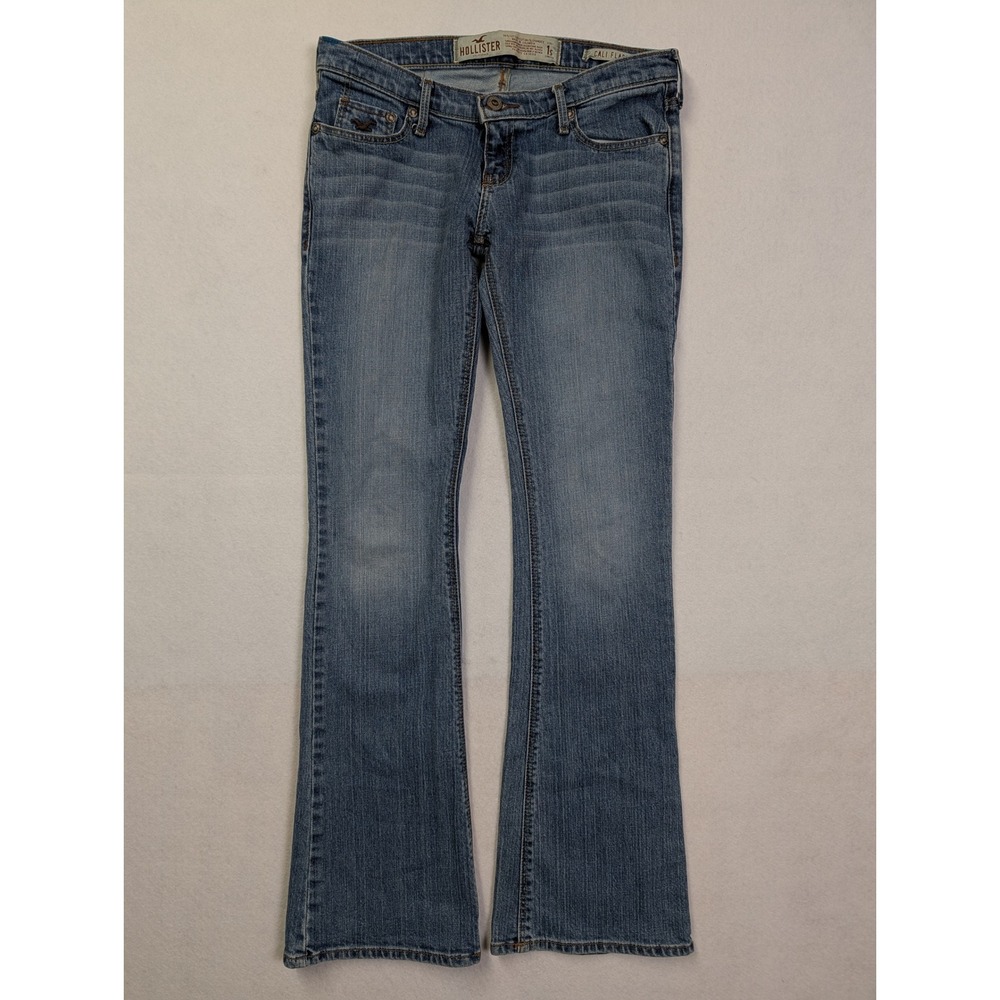 Hollister Womens Cali Flare Jeans Size 1S Low Rise Stretch Blue Denim